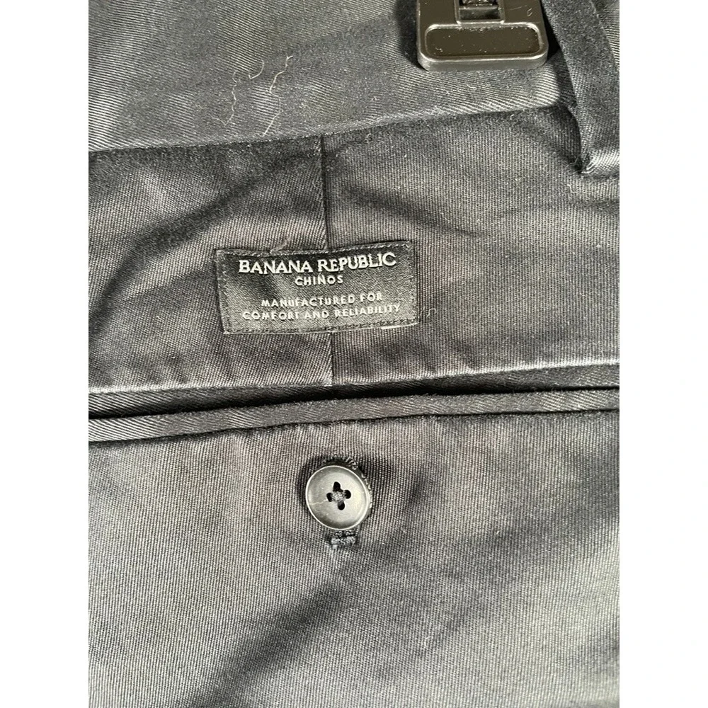 Banana Republic Men's Emerson Straight Fit Chino Pants Black Size 31 x 30‎